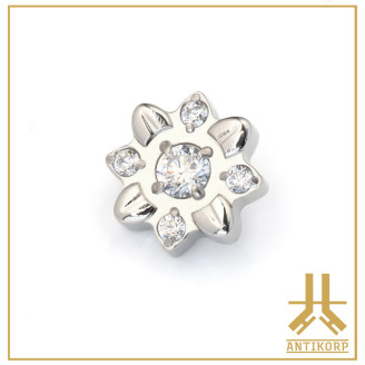 Pétale Trinity Titane F136 interne Swarovski