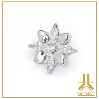 Pétale Trinity Titane F136 interne Swarovski