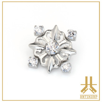 Pétale Trinity Titane F136 interne Swarovski