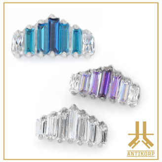Pétale Trinity Titane F136 interne Swarovski