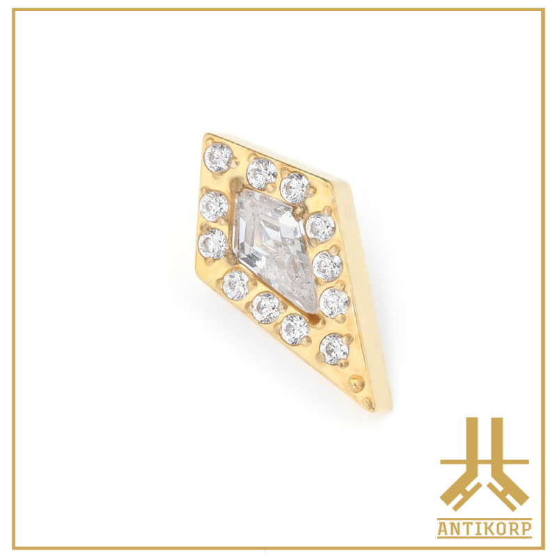 Embout Titane F136 PVD Gold Diamond Cut V2