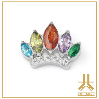 Pétale Trinity Titane F136 interne Swarovski