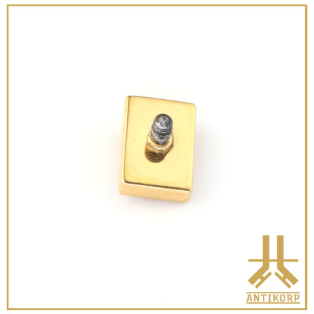Embout Titane F136 PVD Gold Jeweled Pyramids Rivets V3