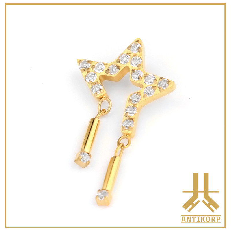 Embout Titane F136 PVD Gold Star Dangles