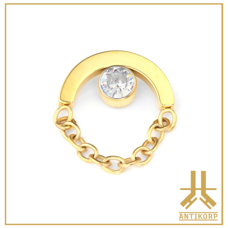 Embout Titane F136 PVD Gold Chain Arch