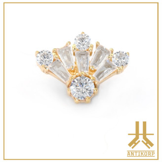 Marquise Or 14K Strass