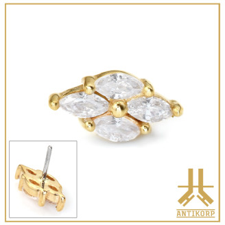 Embout Pilo Or 14K Threadless