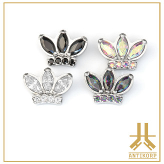 Pétale Trinity Titane F136 interne Swarovski