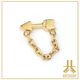 Embout Titane F136 PVD Gold Arrow Chain