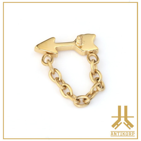Embout Titane F136 PVD Gold Arrow Chain