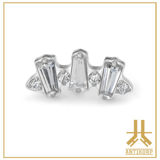 Pétale Trinity Titane F136 interne Swarovski