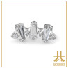 Pétale Trinity Titane F136 interne Swarovski