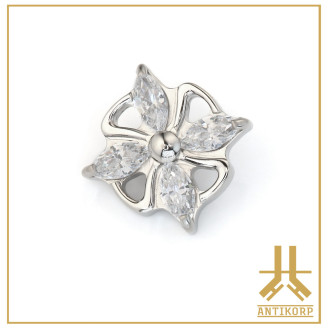 Pétale Trinity Titane F136 interne Swarovski