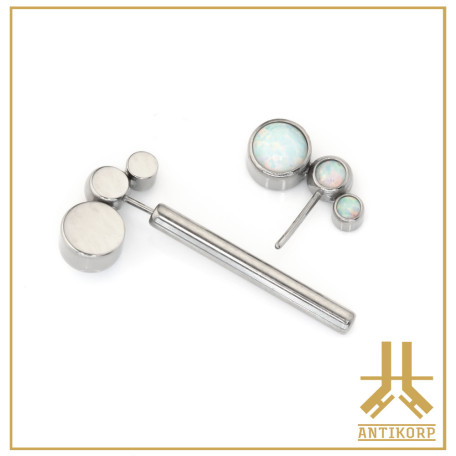 Barbell Téton Titane F136 Clusters Strass