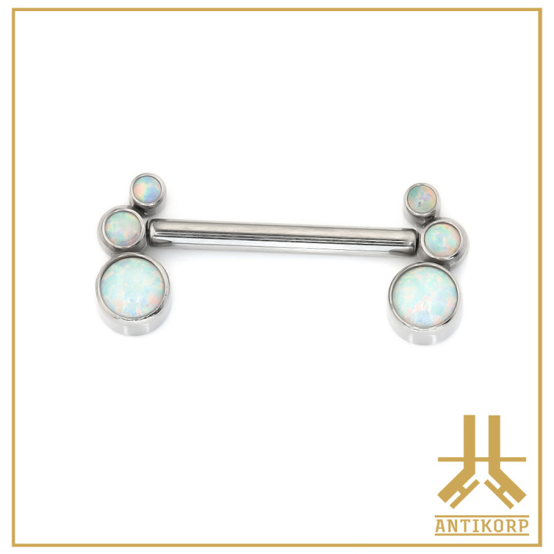 Barbell Téton Titane F136 Clusters Strass