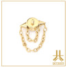 Embout Titane F136 PVD Gold Cab Spiky Chaine