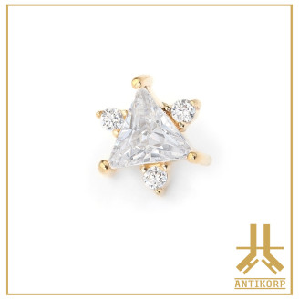 Marquise Or 14K Strass
