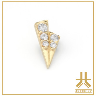 Marquise Or 14K Strass