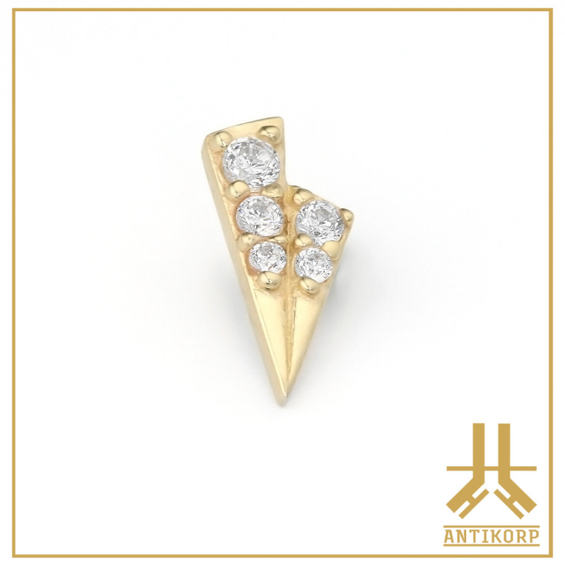 Marquise Or 14K Strass