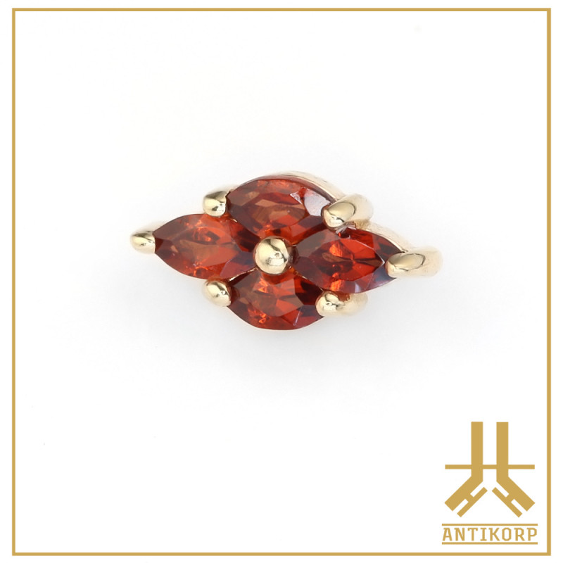 Marquise Or 14K Strass