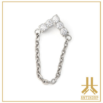 Pétale Trinity Titane F136 interne Swarovski