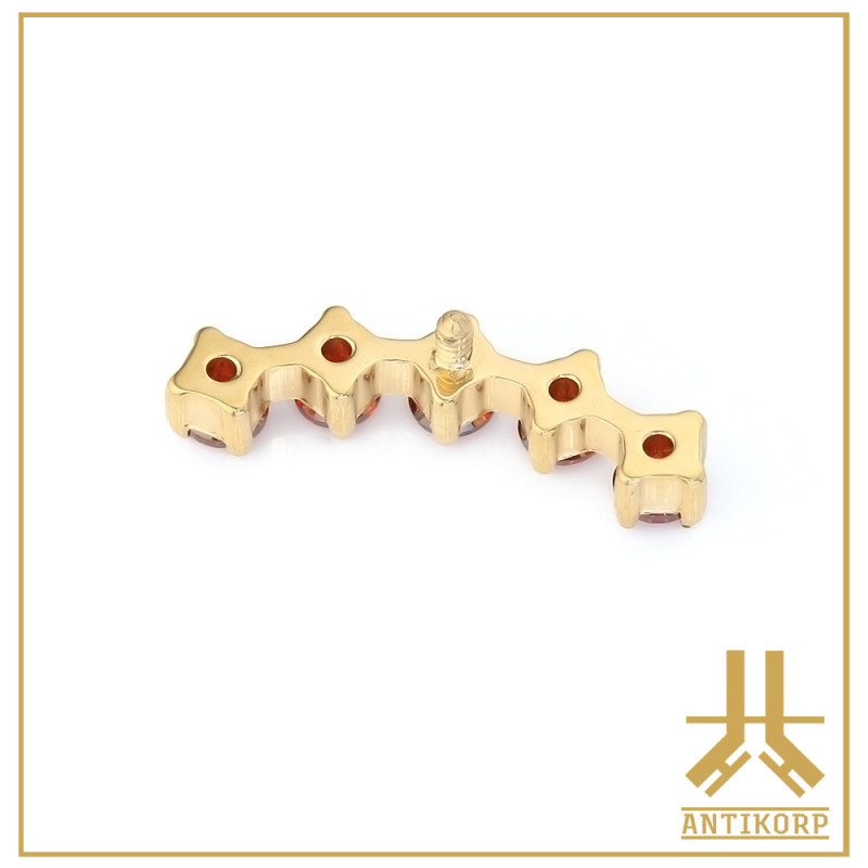 Embout Titane F136 PVD Gold Cinco Honora Griffé