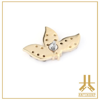 Embout Or 14K Triple Feuille Vissage Interne