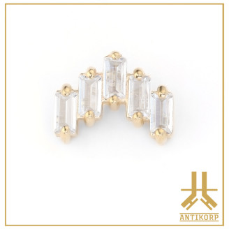 Marquise Or 14K Strass