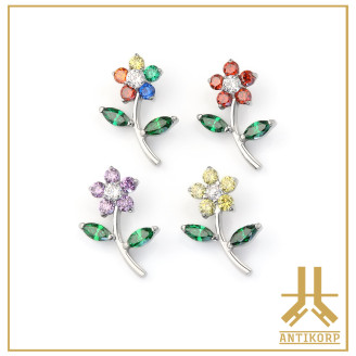 Pétale Trinity Titane F136 interne Swarovski