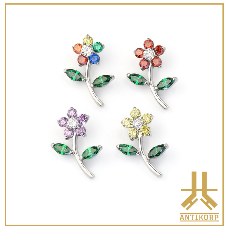 Pétale Trinity Titane F136 interne Swarovski