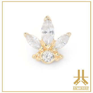 Marquise Or 14K Strass