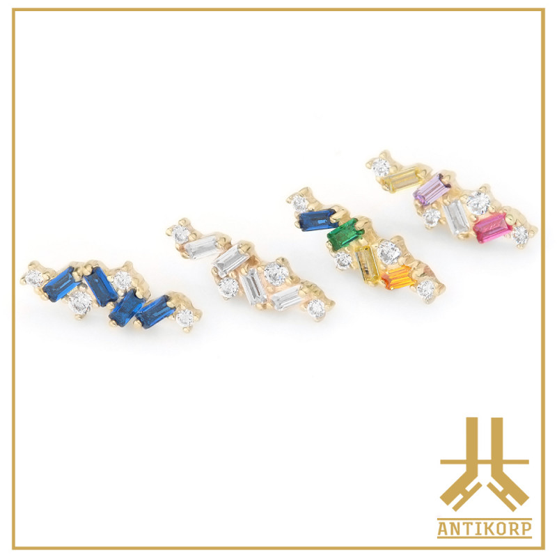 Marquise Or 14K Strass
