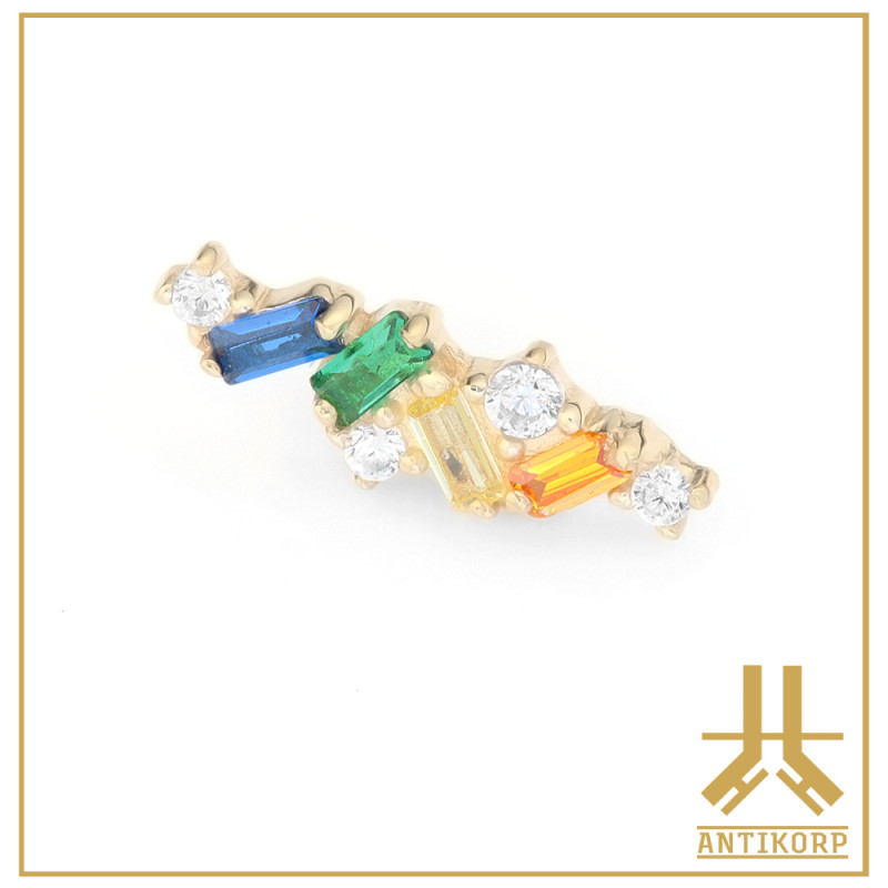 Marquise Or 14K Strass
