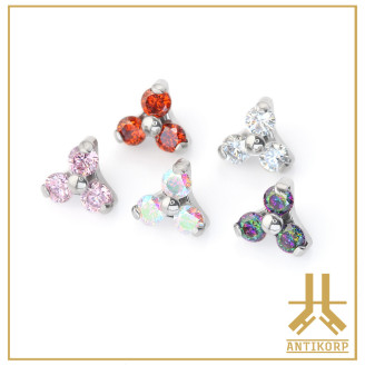 Pétale Trinity Titane F136 interne Swarovski