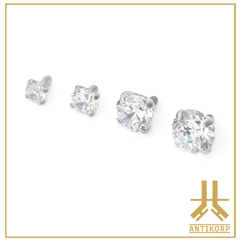 Pétale Trinity Titane F136 interne Swarovski