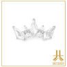Embout Titane F136 3 Diamonds Cut Crown Diadem