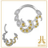 Tête Or 18K Pétale Strass Swarovski