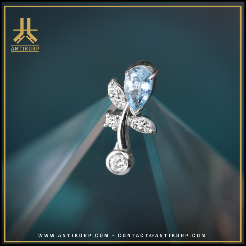 Tête Or 18K Pétale Strass Swarovski