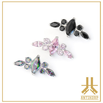 Pétale Trinity Titane F136 interne Swarovski