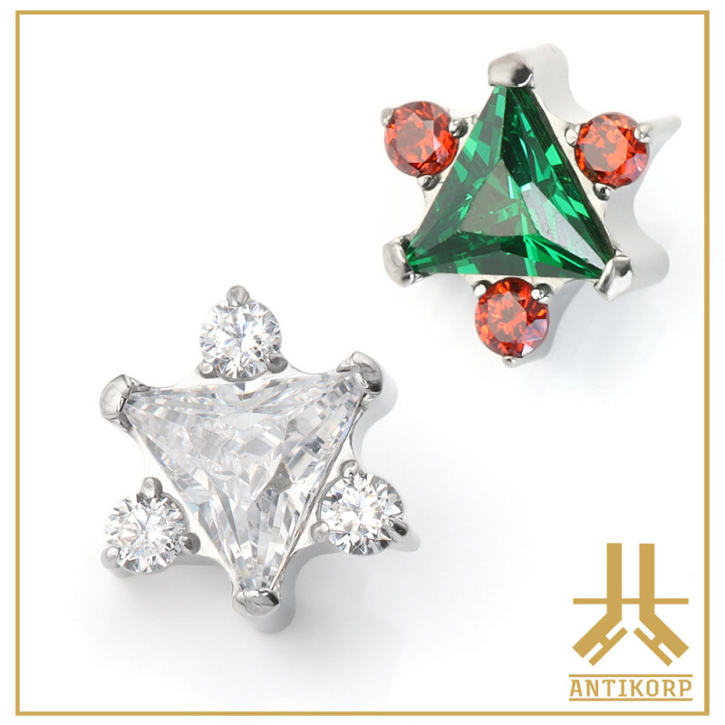 Pétale Trinity Titane F136 interne Swarovski