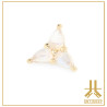 Embout Or 14K  Trinity Marquise Pierre Vissage Interne