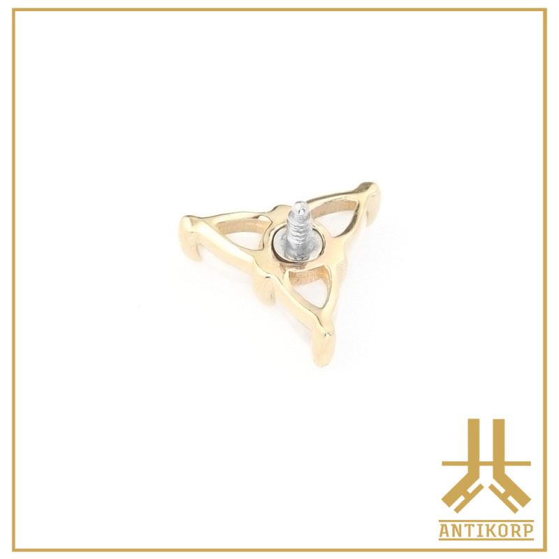 Embout Or 14K  Trinity Marquise Pierre Vissage Interne