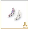 Triple Cabochon Titane Opale Strass