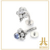 Labret Courbé Titane F136 Clusty 1,6mm Vissage Interne