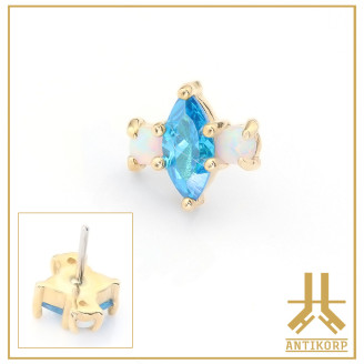 Embout Maryz Opale Or 14K Threadless