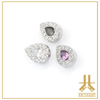 Pétale Trinity Titane F136 interne Swarovski