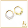 Anneau Clicker Titane F136 PVD Gold Rainy