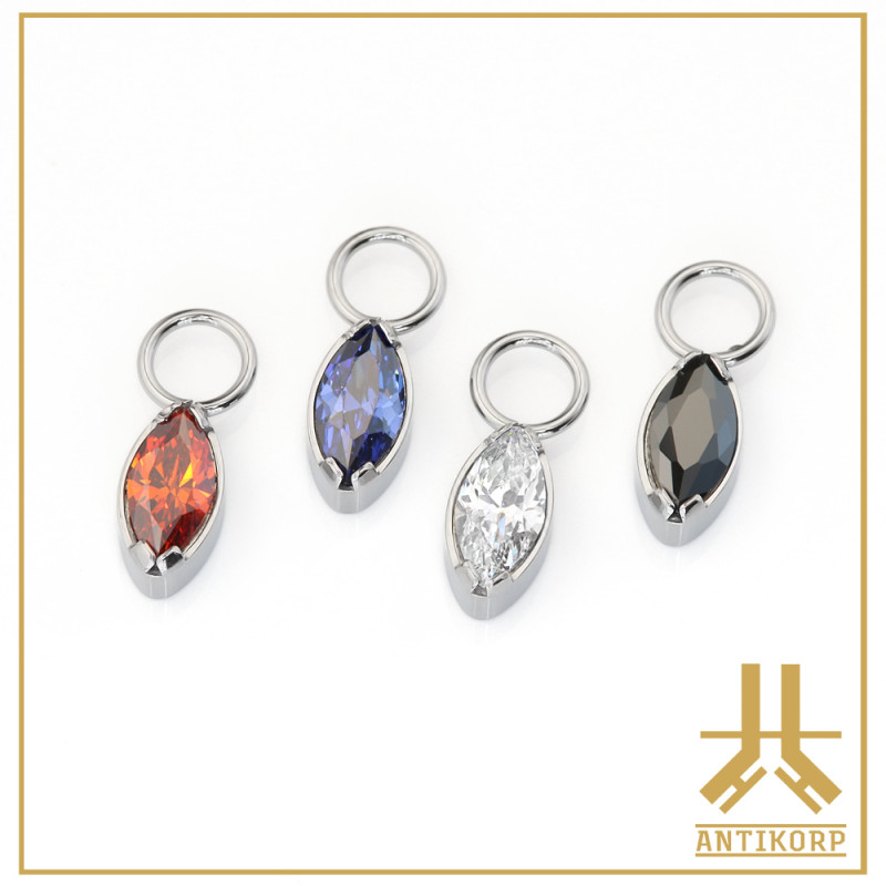 Triple Cabochon Titane Opale Strass