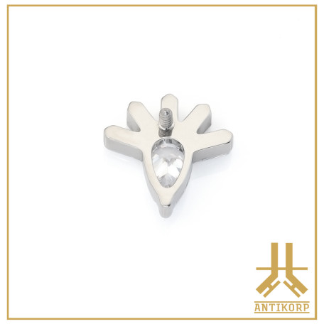 Pétale Trinity Titane F136 interne Swarovski