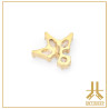 Embout Titane F136 PVD Gold Diamonds Cut Crown V4